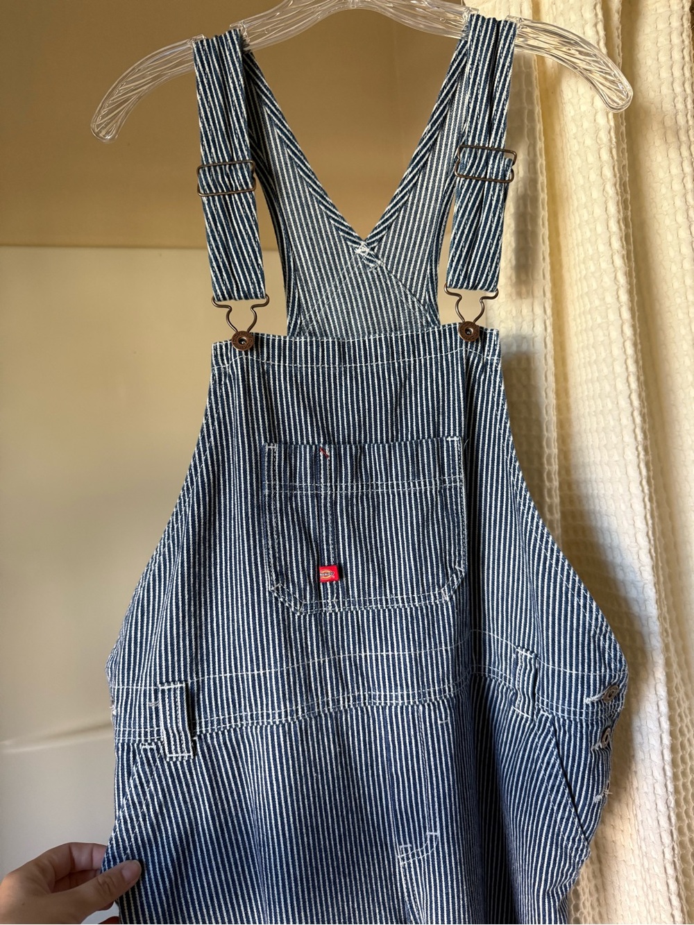 Dickies Blue & White Striped Overalls Storage Apron